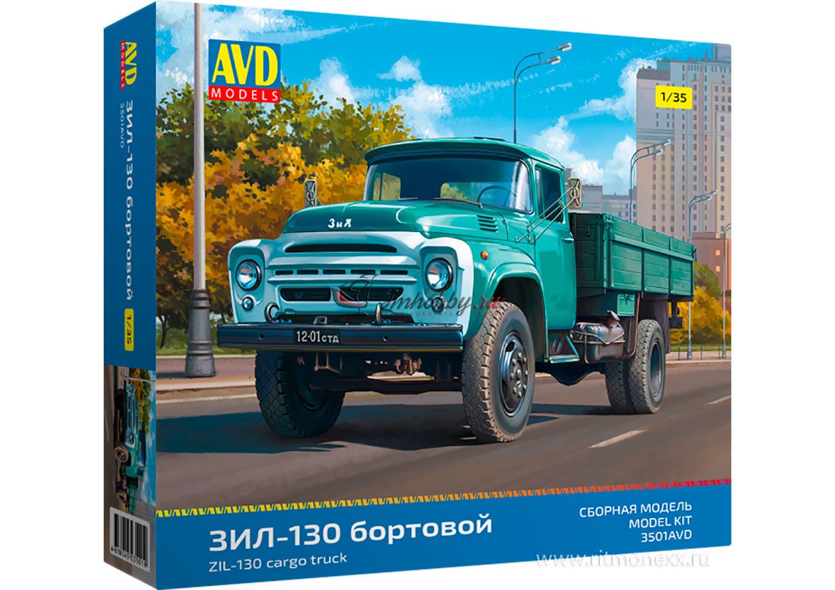 ЗИЛ-130 бортовой масштаб 1:35 AVD Models 3501AVD