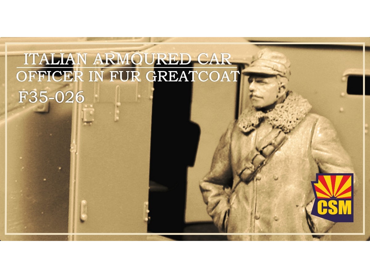 Italian Armoured Car Officer in Fur Greatcoat масштаб 1:35 Copper State ...